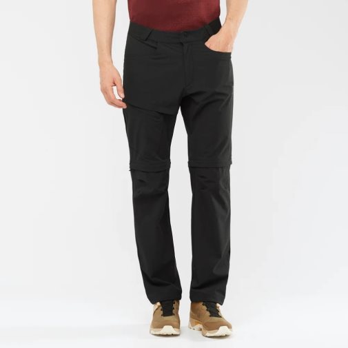 Black Salomon Wayfarer Zip Off Men's Sport Pants | PH 65710E